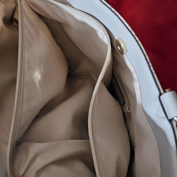 Nine West Women Large Gray & Cream Patterned Tote Bag - Picture 3 of 16